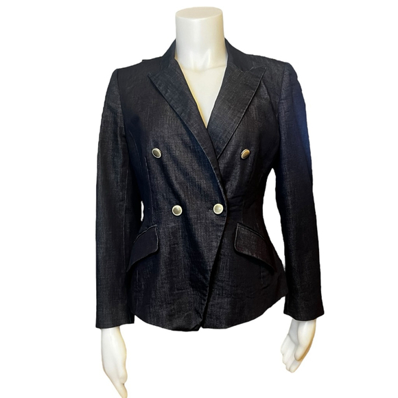 Women's Olivia Palermo Chelsea28 Blazer, M, Blue Denim - Picture 2 of 15